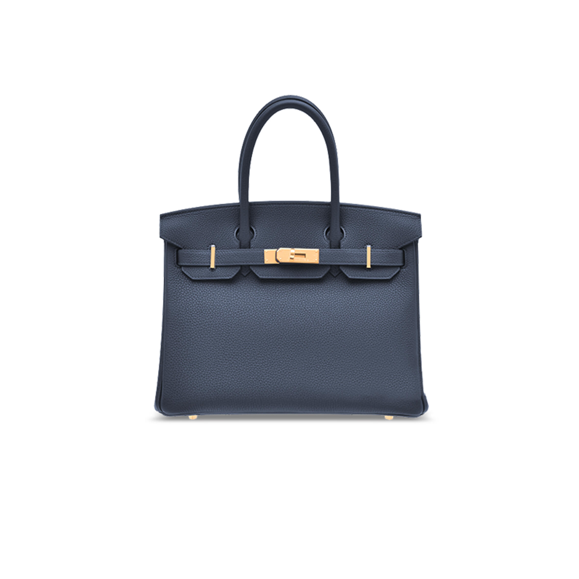 H**me5 BIRKIN 30 TOGO LEATHER BLUE GOLD BUCKLE BAG BK3076EPGPO (30*20*13cm) Master Quality